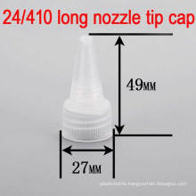 24/410 Clear Plastic Sharp Cap, Cosmetic Water Bottle Lid, Long Nose Tip Cap